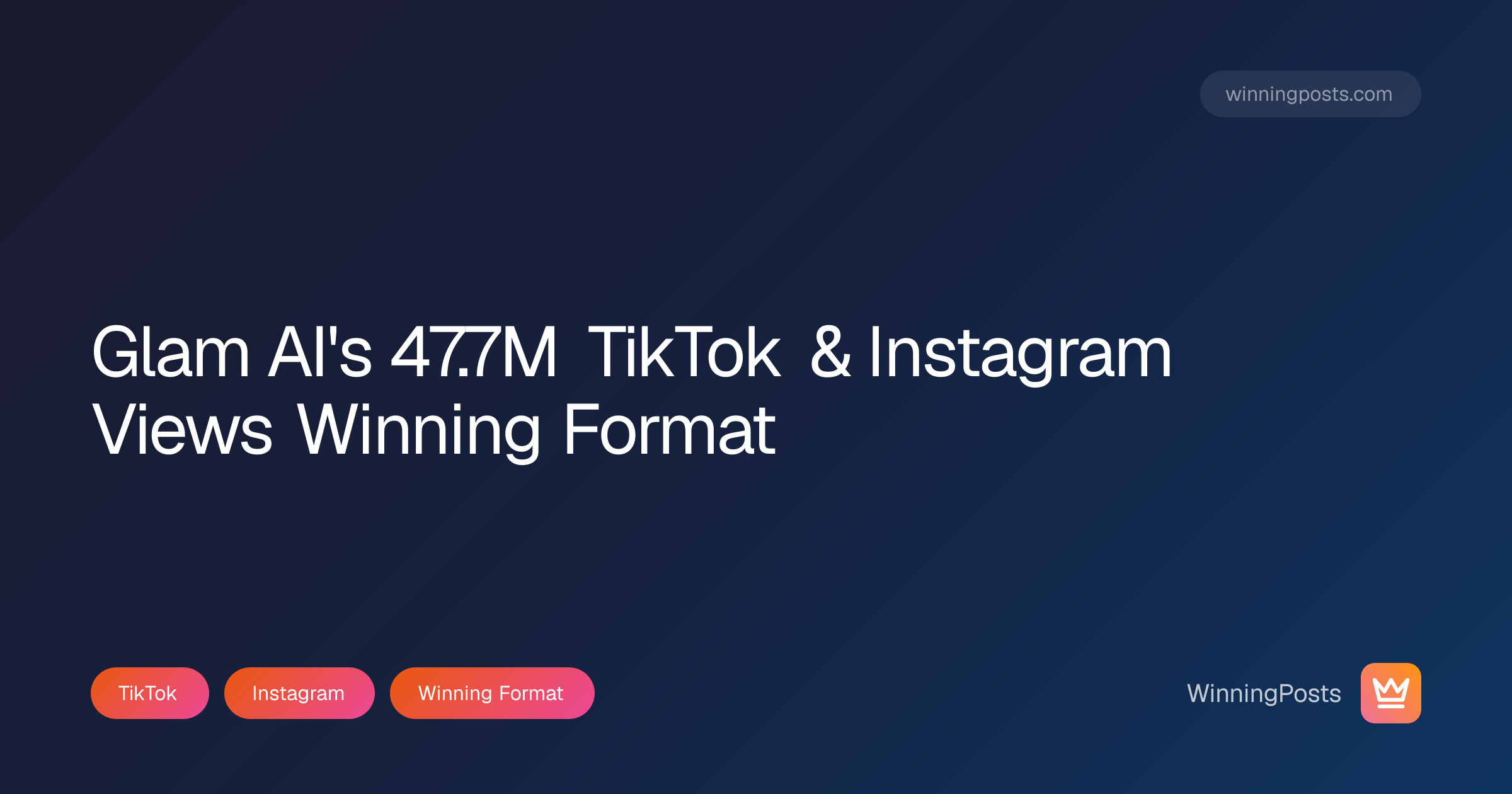 Glam AI's 47.7M TikTok & Instagram Views Winning Format